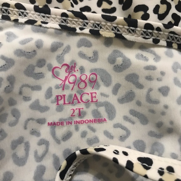 Children’s Place Girl’s Cheetah Print One-Piece Swimsuit.  Size 2T. - Picture 5 of 5